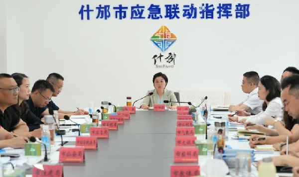 晏世莹在全市防汛防地质灾害会商视频调度会议上强调...